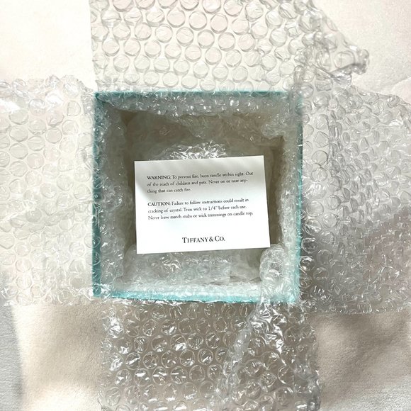 Tiffany & Co Crystal Rock Cut Votive Holder Vintage – NIB - Opened for Pix - Picture 4 of 14